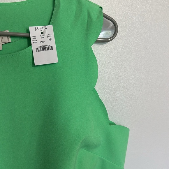 J. Crew Green Scalloped Dress - Picture 3 of 6